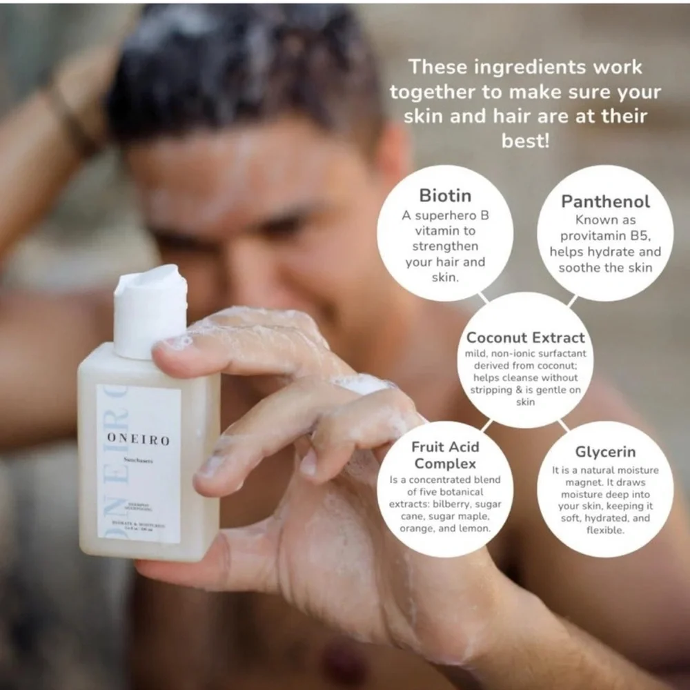 Oneiro Hydrating Natural Shampoo Travel Size 6packs - Picture 2 of 3